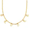 Dangling Script Name Paperclip Chain Necklace sold by Limoges Jewelry