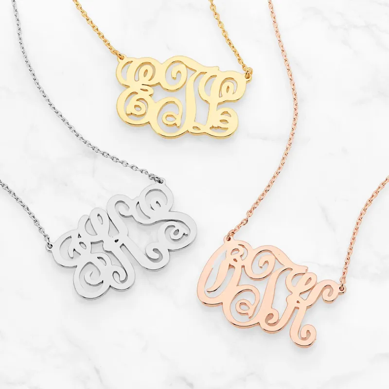 Classic Monogram Necklace - Medium sold by Limoges Jewelry