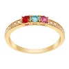14K Gold over Sterling Round Birthstone and CZ Ring sold by Limoges Jewelry