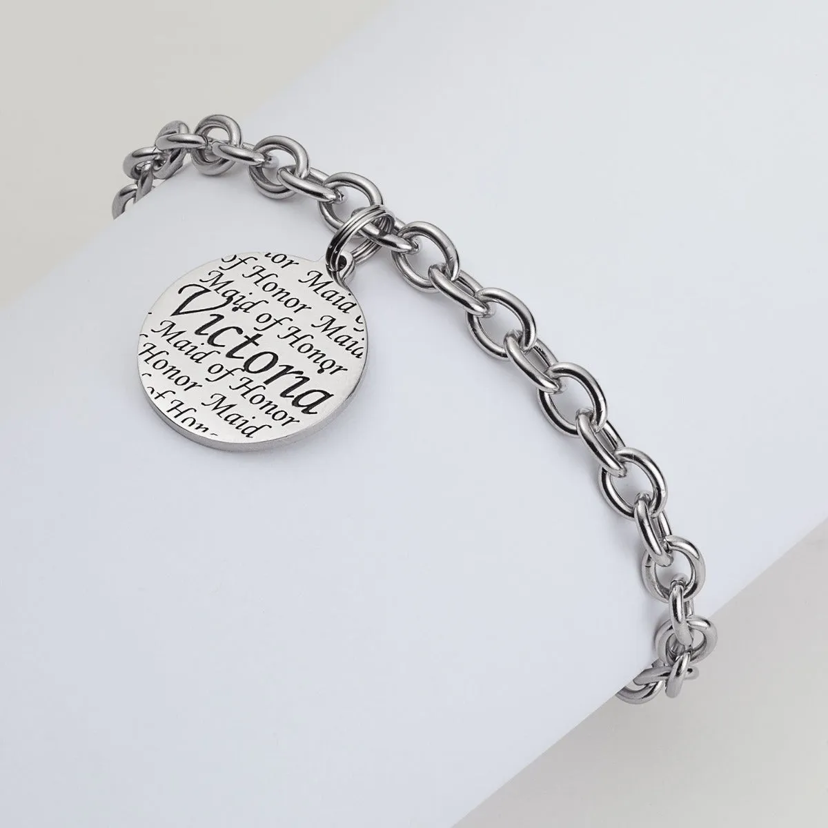 Everscribe Maid of Honor Engraved Name Bracelet sold by Limoges Jewelry product image thumbnail 2