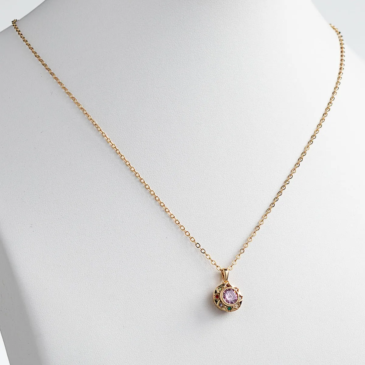 14K Gold Plated Birthstone Starburst Necklace sold by Limoges Jewelry product image thumbnail 3