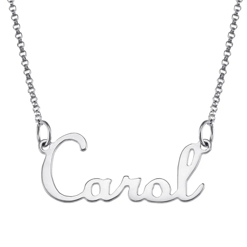 PREMIUM Sterling Silver Script Name Necklace sold by Limoges Jewelry