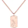 Engraved Banner Baseball Dog Tag 20 Necklace sold by Limoges Jewelry