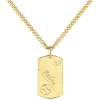 Engraved Banner Baseball Dog Tag 20 Necklace sold by Limoges Jewelry