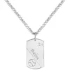 Engraved Banner Baseball Dog Tag 20 Necklace sold by Limoges Jewelry