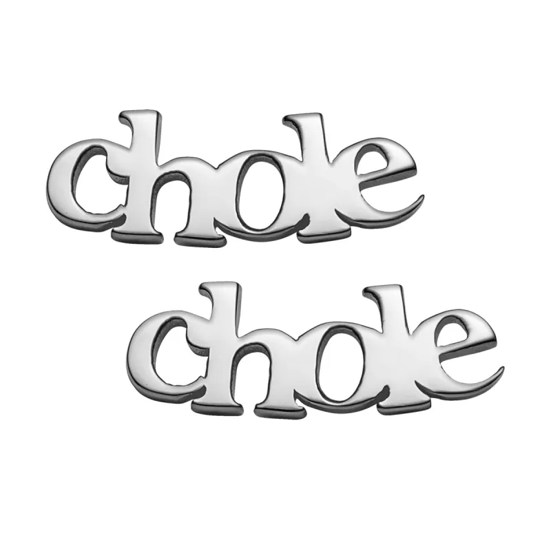 Sterling Silver Personalized Name Crawler Button Earring sold by Limoges Jewelry