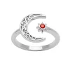 Silver Plated Crescent Moon and Star Open Ring sold by Limoges Jewelry