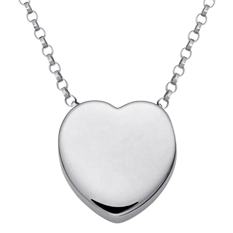 Initially Yours Sterling Silver Heart Pendant made by Limoges Jewelry