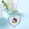Silver Plated Engraved Heart Birthstone Open Heart Necklace sold by Limoges Jewelry