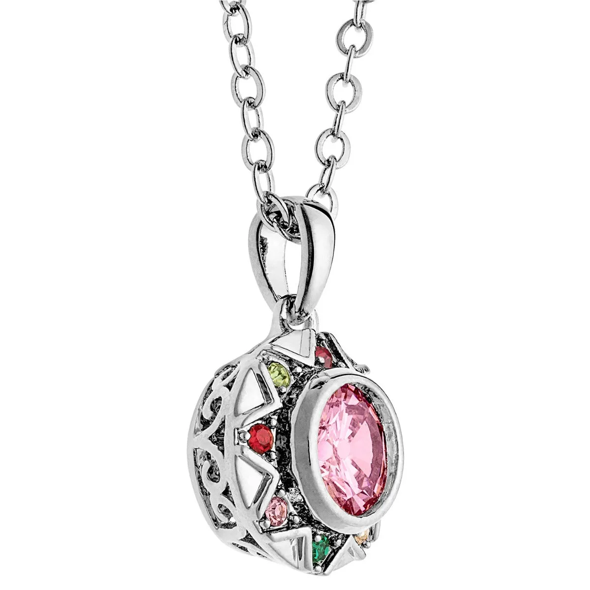 Silver Plated Birthstone Starburst Necklace sold by Limoges Jewelry product image thumbnail 2