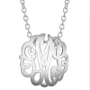 Single Sided 3-D 18x18mm Round Traditional Monogram Unframed Pendant sold by Limoges Jewelry