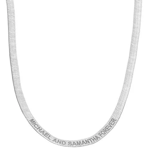 Engraved Herringbone Necklace 20" sold by Limoges Jewelry product image thumbnail 3