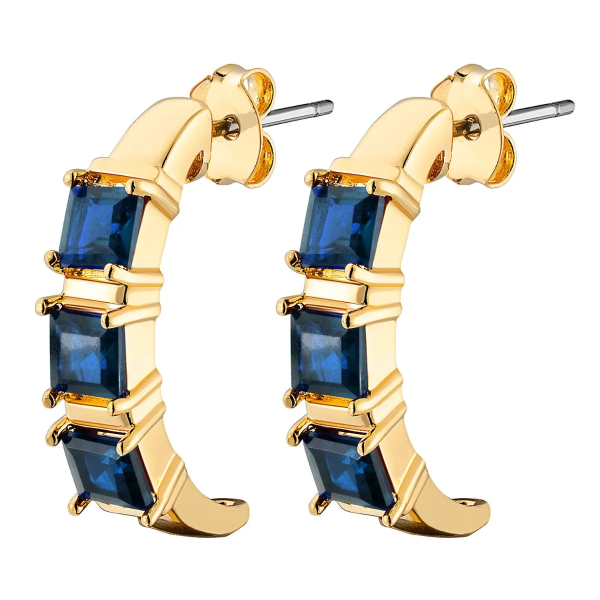 14K Gold Plated Genuine Sapphire Ring and Earrings Set sold by Limoges Jewelry product image thumbnail 5