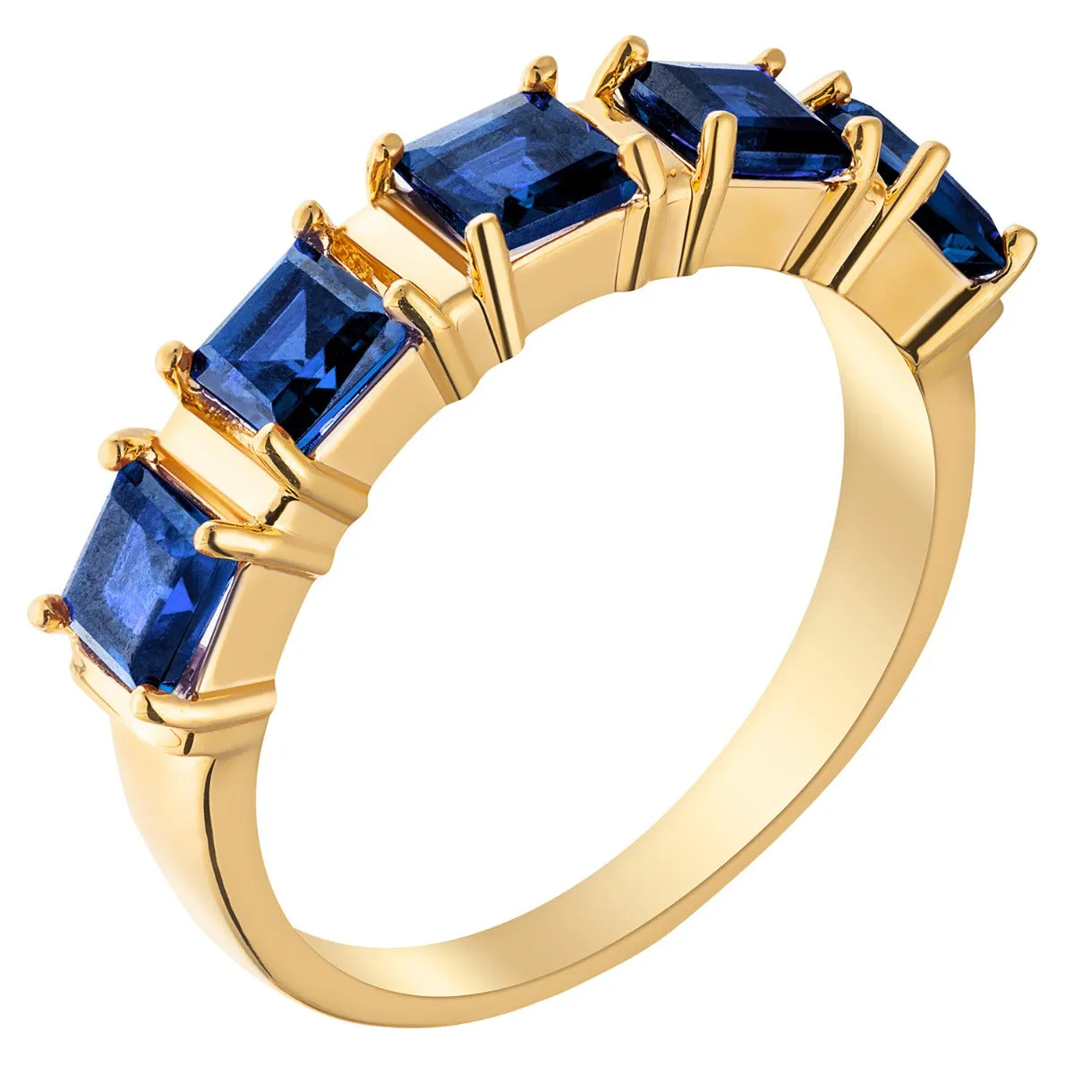 14K Gold Plated Genuine Sapphire Ring and Earrings Set sold by Limoges Jewelry product image thumbnail 3