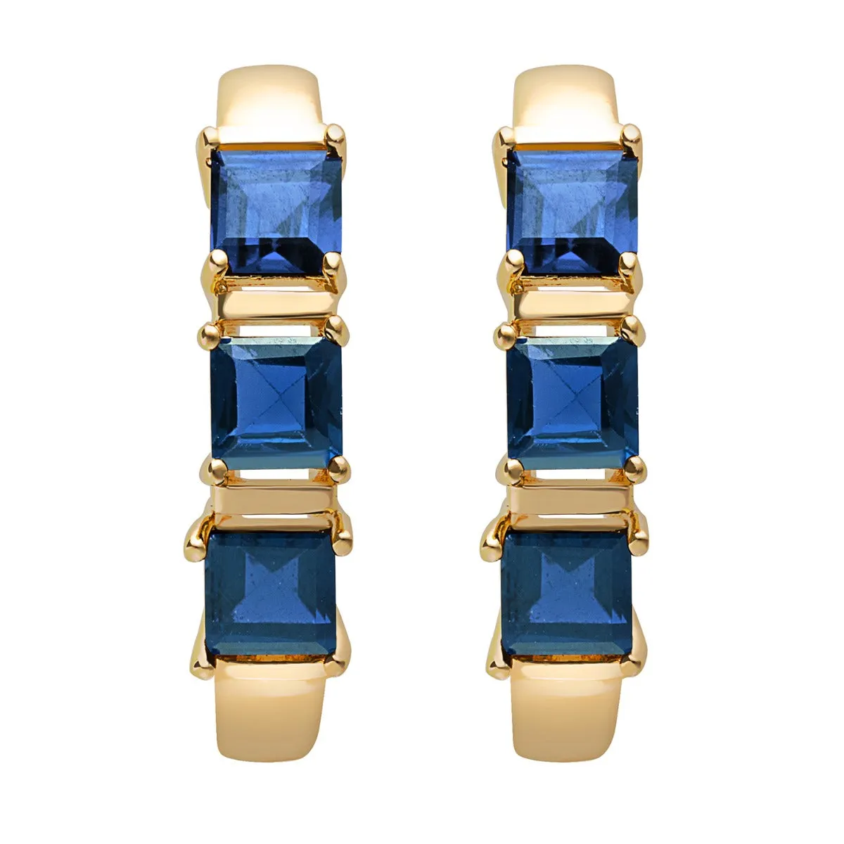 14K Gold Plated Genuine Sapphire Ring and Earrings Set sold by Limoges Jewelry product image thumbnail 4