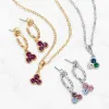 Birthstone Hoop Earrings and Necklace Set sold by Limoges Jewelry