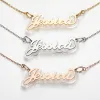 Stainless Steel Name on Translucent Plaque necklace sold by Limoges Jewelry
