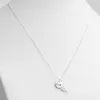 Silver Plated Engraved Initials Disc with Angel Wing Necklace sold by Limoges Jewelry