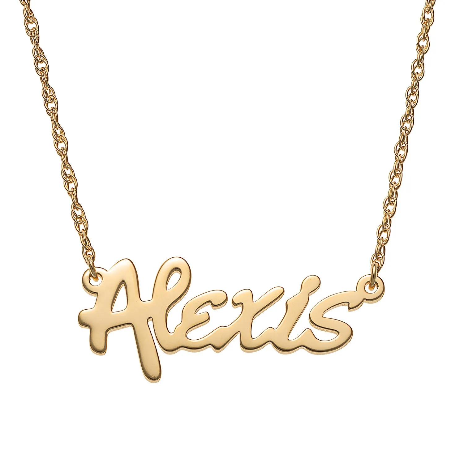 14K Gold over Sterling Bold Name Necklace sold by Limoges Jewelry
