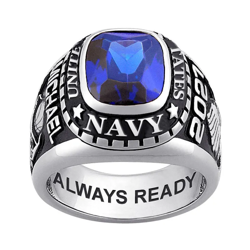Men's Traditional Birthstone CELEBRIUM MILITARY RING sold by Limoges Jewelry