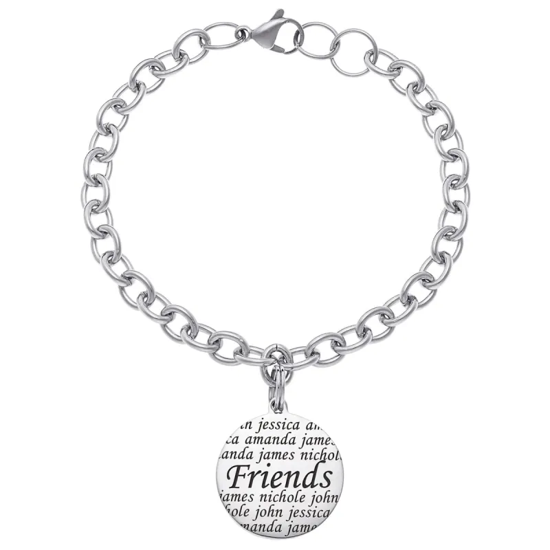 Everscribe Friends Engraved Name Bracelet sold by Limoges Jewelry