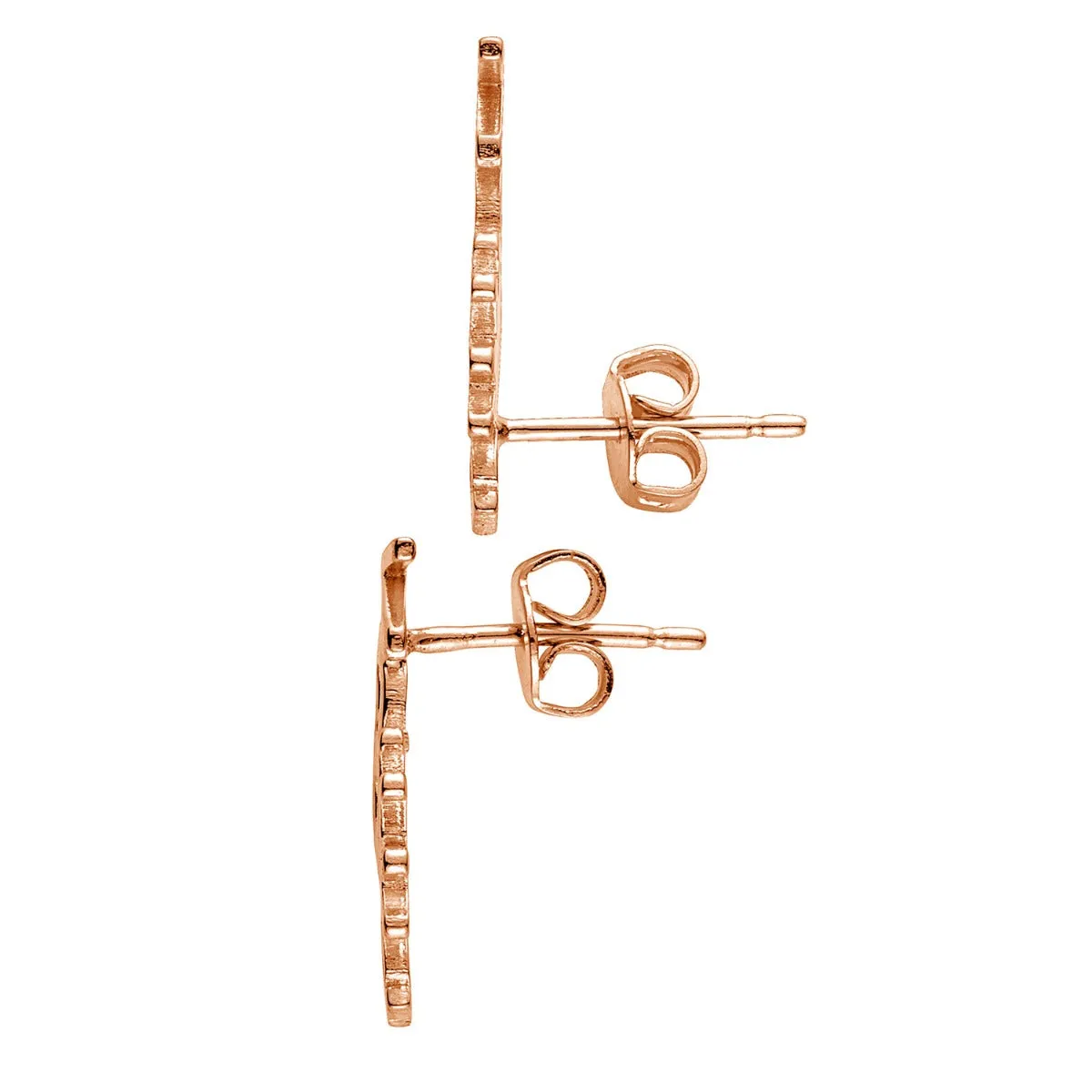 14K Rose Gold Plated Name with Crown Crawler Earrings sold by Limoges Jewelry product image thumbnail 3