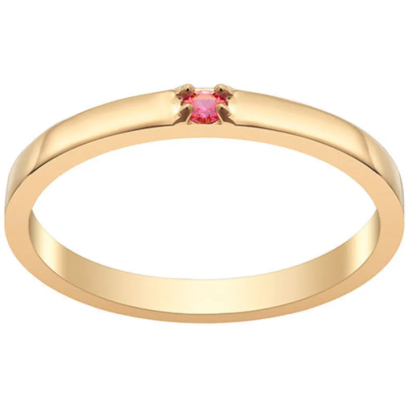 14K Gold over Sterling Birthstone Band Ring sold by Limoges Jewelry