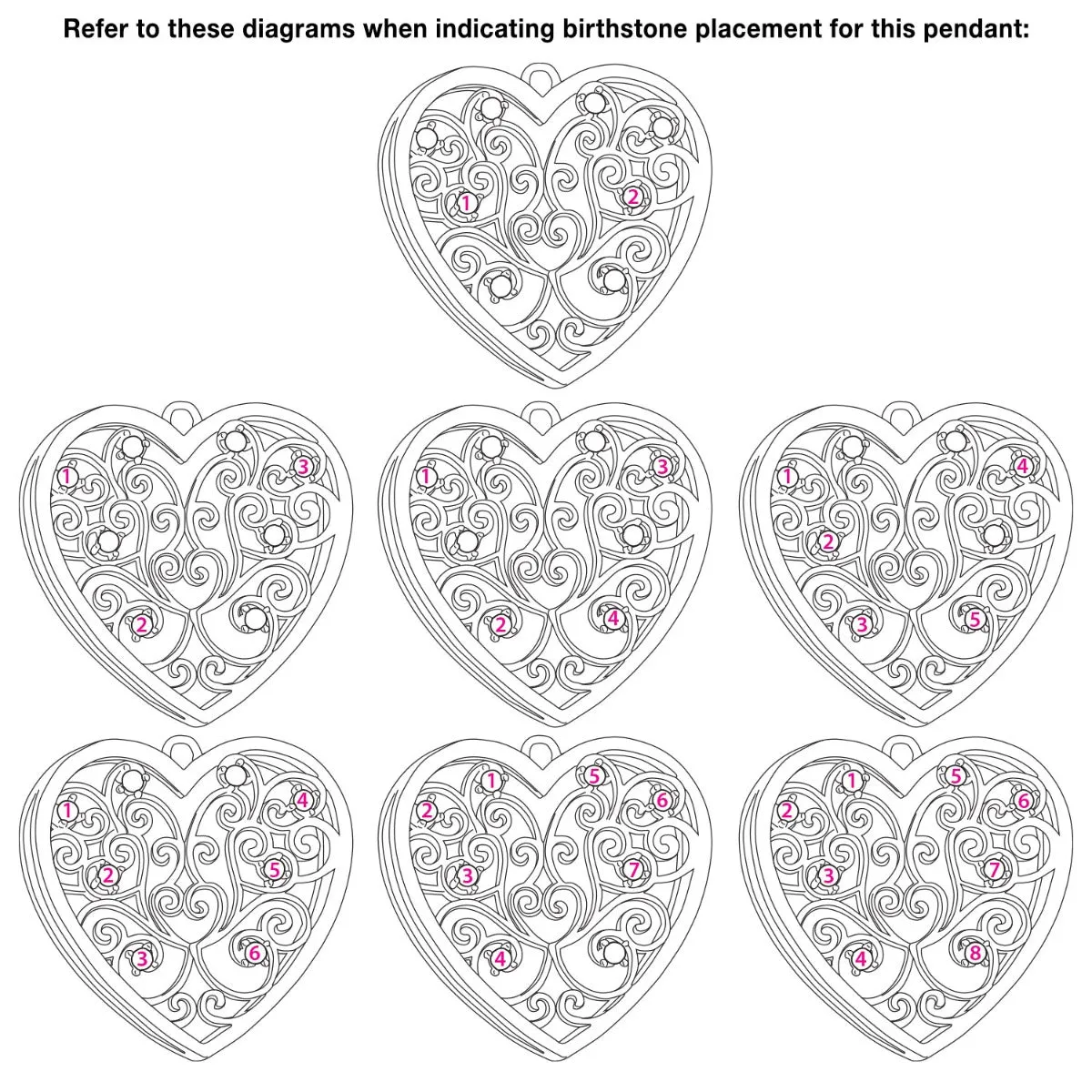 14K Gold Plated 3D Family Filigree Heart Pendant sold by Limoges Jewelry product image thumbnail 5