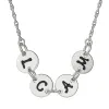 Sterling Silver Initial Discs Station Necklace - 4 Discs sold by Limoges Jewelry