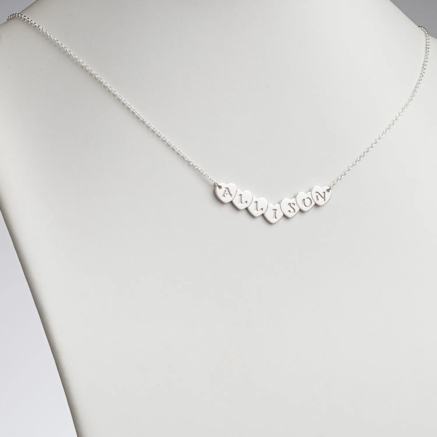 Sterling Silver Personalized Heart Name Necklace sold by Limoges Jewelry product image thumbnail 2