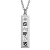 Silver Plated Zodiac Bar Pendant sold by Limoges Jewelry