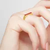14K Gold Plated Enamel Name Rectangle Ring sold by Limoges Jewelry