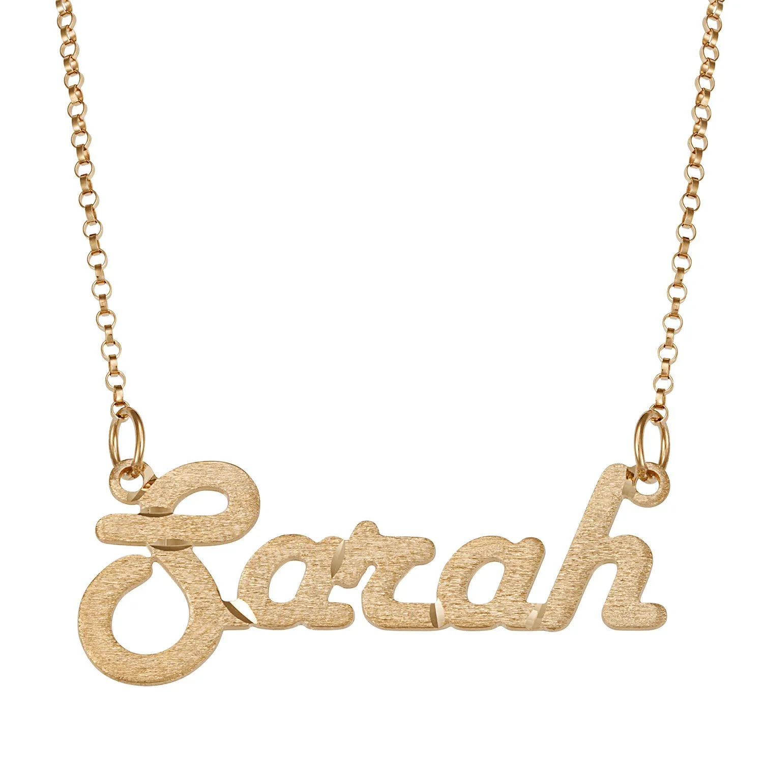 10K Yellow Gold Script Name Necklace sold by Limoges Jewelry