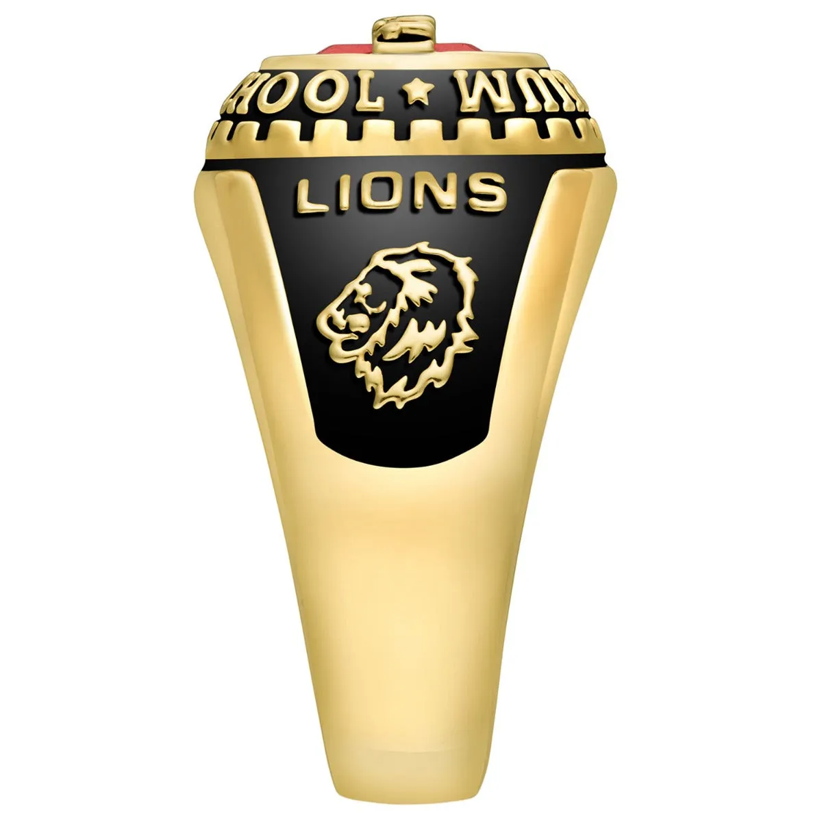 Ladies Yellow CELEBRIUM Personalized-Top Traditional Class Ring sold by Limoges Jewelry product image thumbnail 4