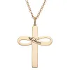 14K Gold Plated Personalized Cross with Infinity Necklace sold by Limoges Jewelry