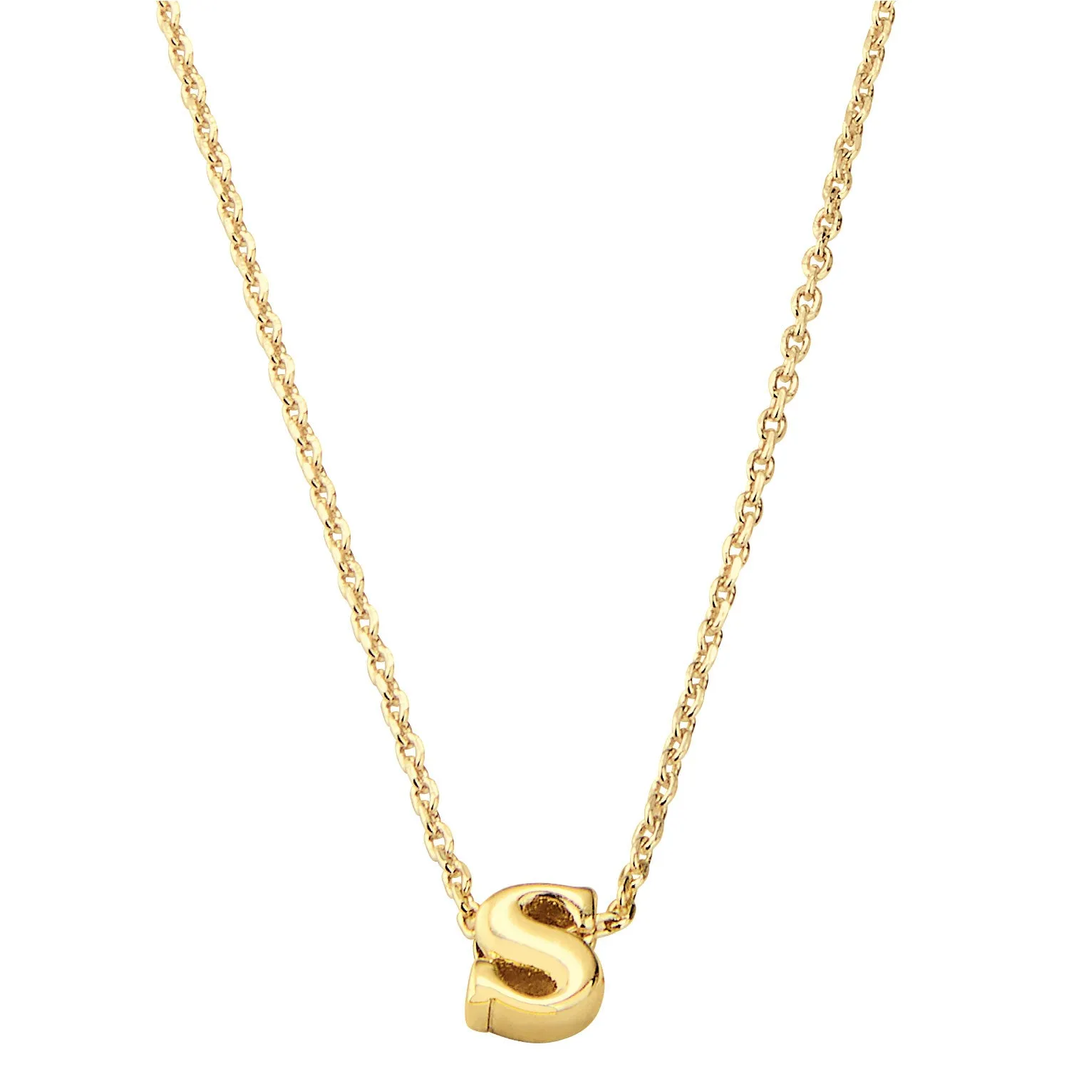 Sterling Silver Mini Lowercase Classic Initial Neckace sold by Limoges Jewelry product image thumbnail 4