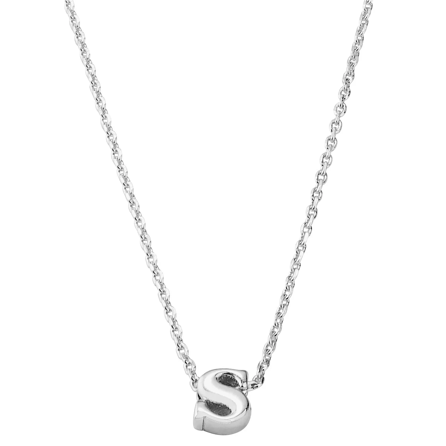 Sterling Silver Mini Lowercase Classic Initial Neckace sold by Limoges Jewelry product image thumbnail 2