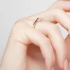 14K Rose Gold Plated Trinity Bypass Birthstone Ring sold by Limoges Jewelry