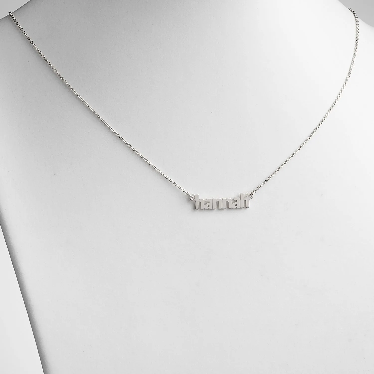 Sterling Silver Lowercase Name Necklace sold by Limoges Jewelry product image thumbnail 2