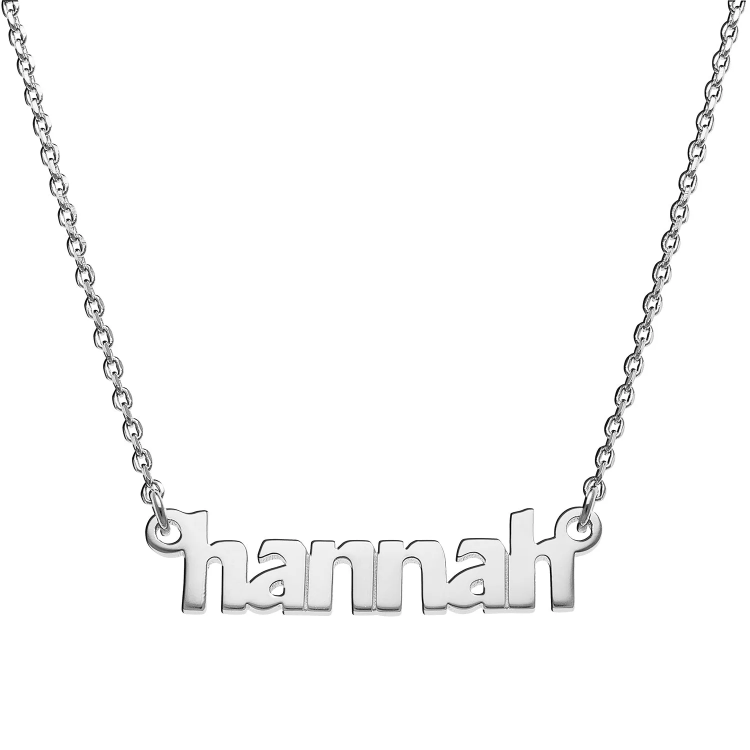 Sterling Silver Lowercase Name Necklace sold by Limoges Jewelry