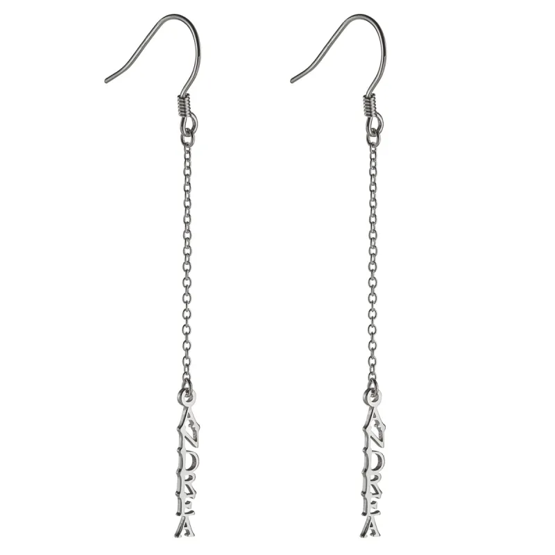 Sterling Silver Personalized Name Dangle Earring sold by Limoges Jewelry