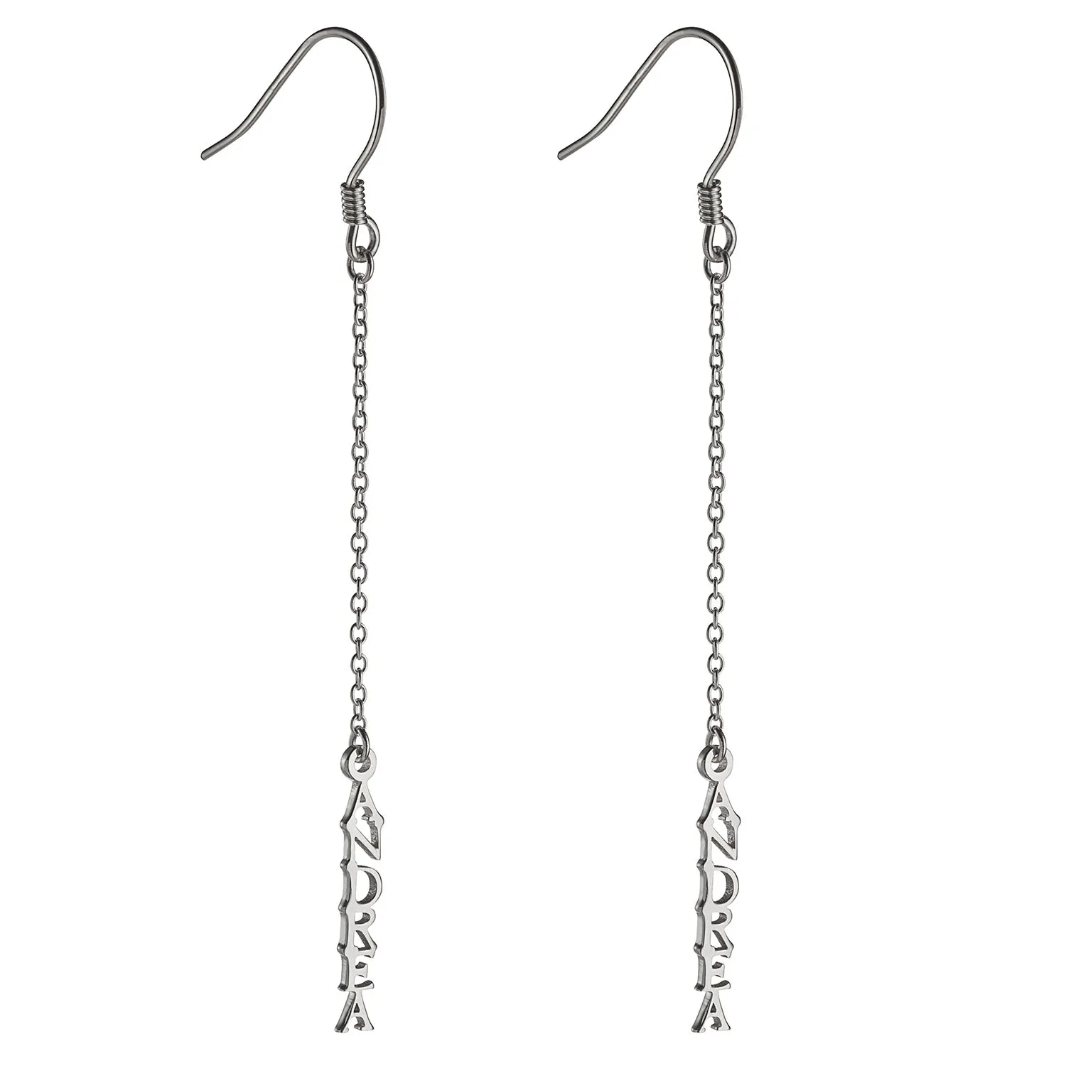 Sterling Silver Personalized Name Dangle Earring sold by Limoges Jewelry