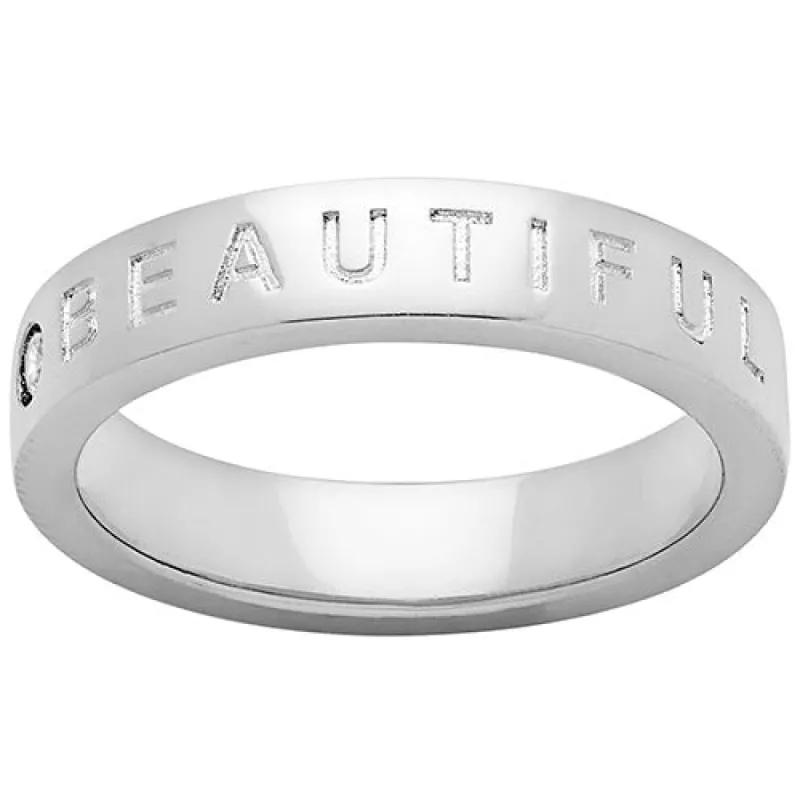 BEAUTIFUL Silver Plated Birthstone Empowerment Ring sold by Limoges Jewelry