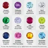 14K Gold Plated Engraved Double Row Birthstones Signet Ring sold by Limoges Jewelry