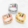 14K Gold Plated Engraved Double Row Birthstones Signet Ring sold by Limoges Jewelry