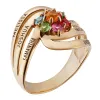 14K Gold over Sterling Family Name and Birthstone Ring sold by Limoges Jewelry