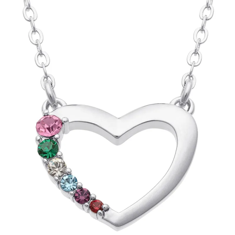 Silver Plated Love Journey Birthstone Necklace sold by Limoges Jewelry