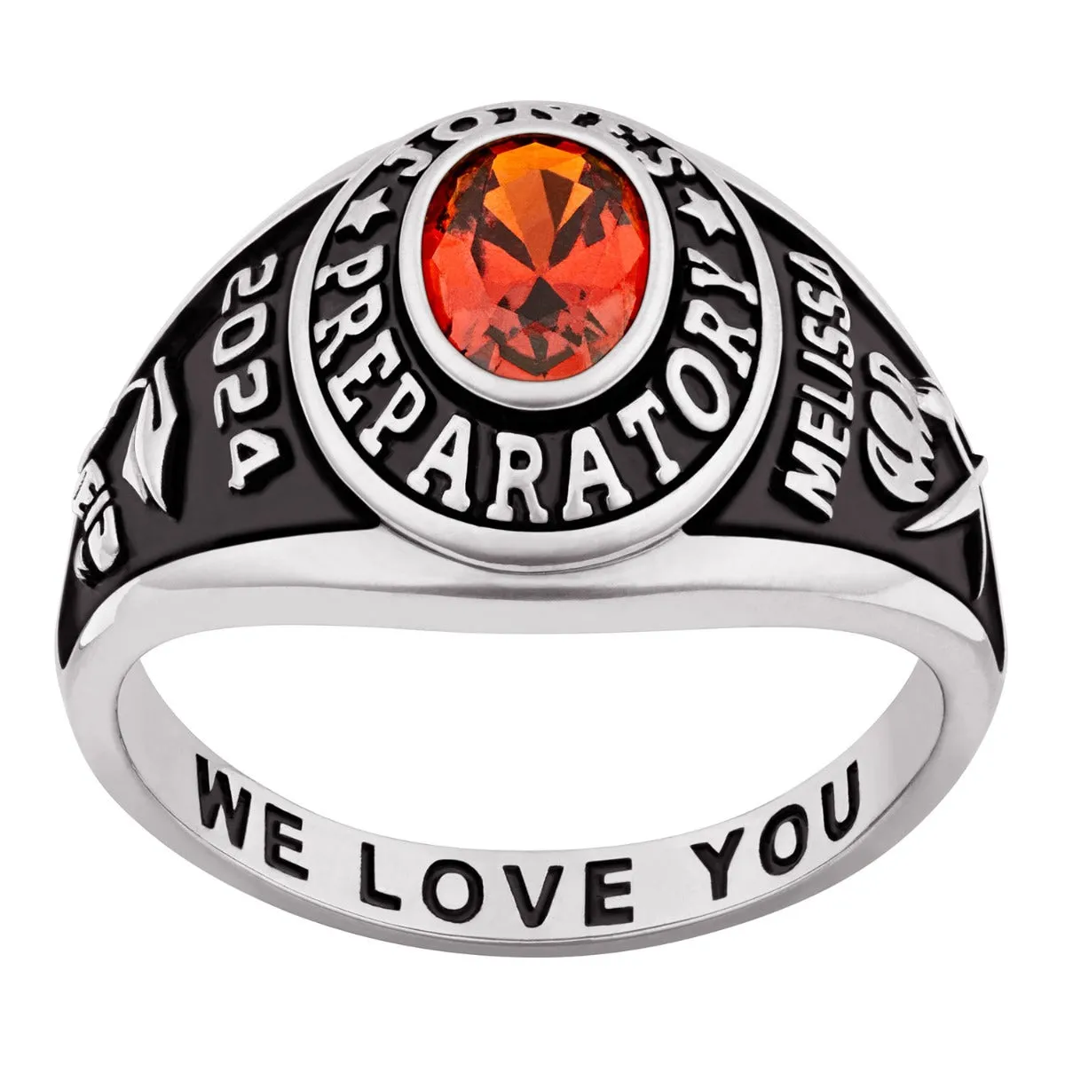 Ladies' Celebrium Traditional Oval Birthstone Class Ring sold by Limoges Jewelry product image thumbnail 2