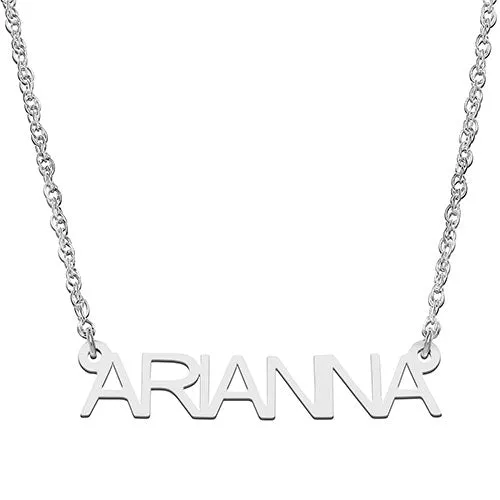 Sterling Silver Uppercase Name Necklace with Initial Earring Set sold by Limoges Jewelry product image thumbnail 2