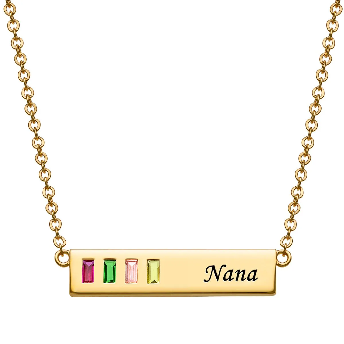 Baguette Birthstone Nana Bar Pendant sold by Limoges Jewelry product image thumbnail 5